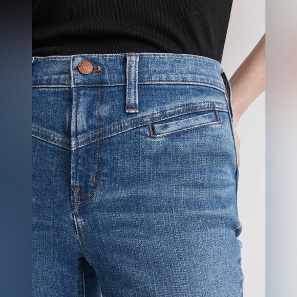 Madewell Kick Out Crop Jeans Size 24 in Saywell Wash Front Yoke - Picture 5 of 13